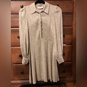 & Other Stories Polka Dotted Tan Dress